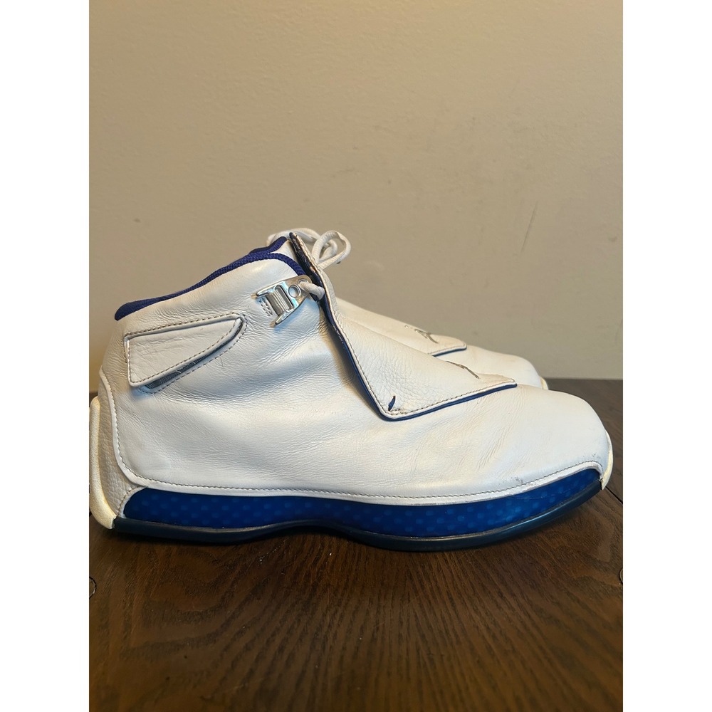 Air Jordan 18 OG White/Blue Men's Size 9 305869-101